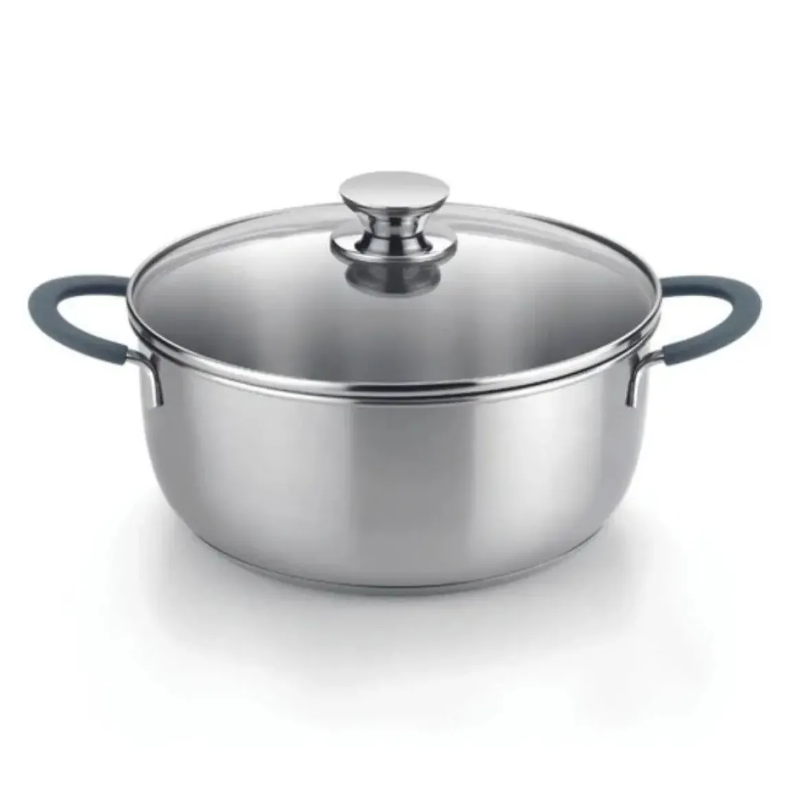 Cacerola Master 20 cm Acero Inoxidable con Tapa de Vidrio BRA A450353