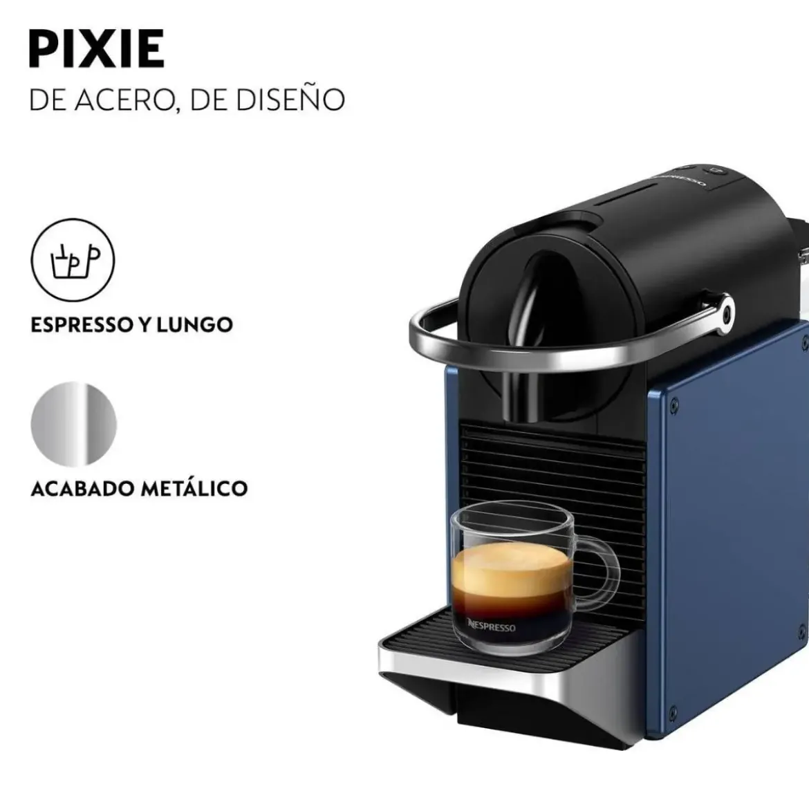 Cafetera Automática de Cápsulas Nespresso De`Longhi Pixie EN127.BL