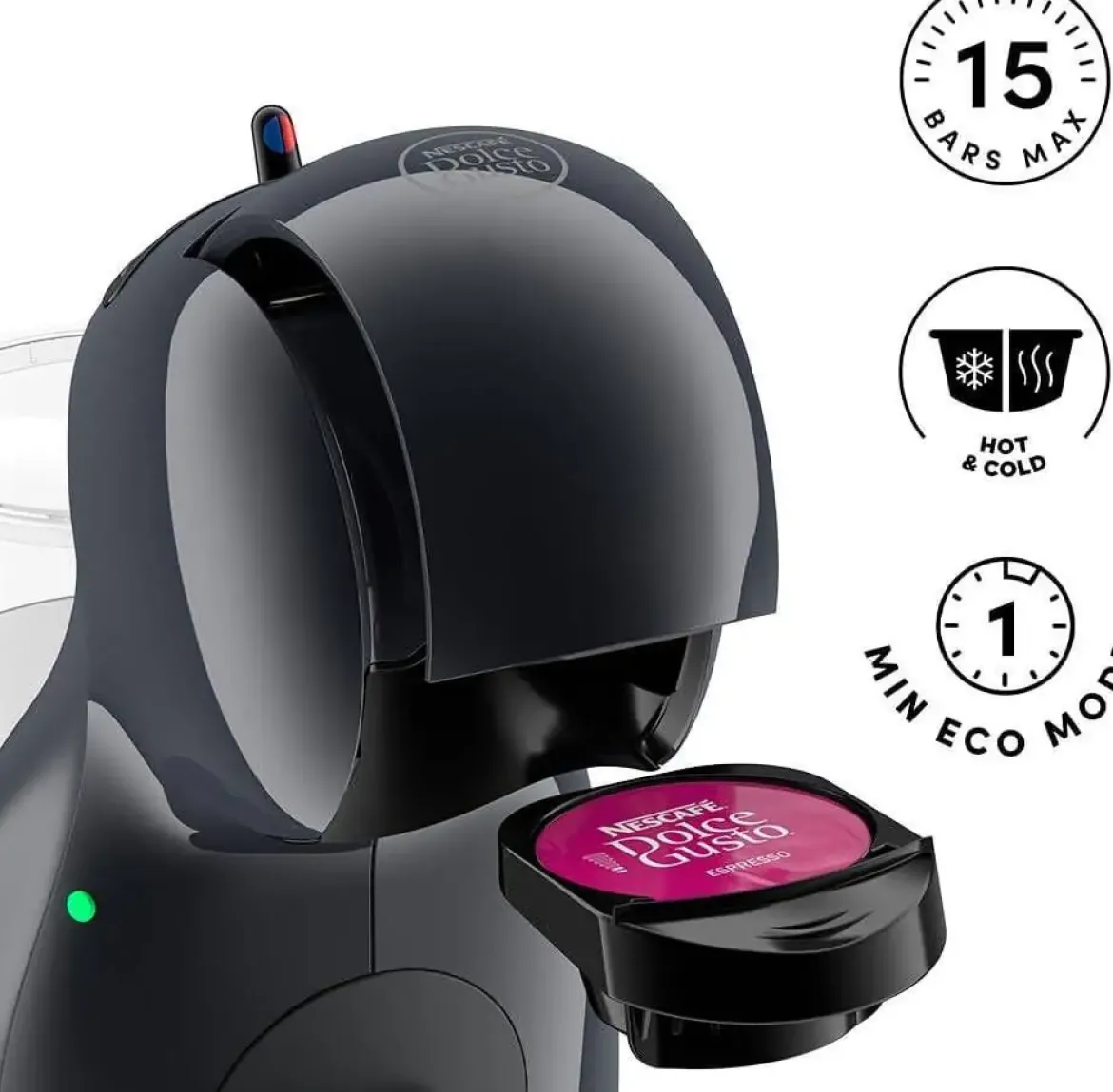 Cafetera de Cápsulas Manual con Modo Eco DOLCE GUSTO PICCOLO XS EDG210A