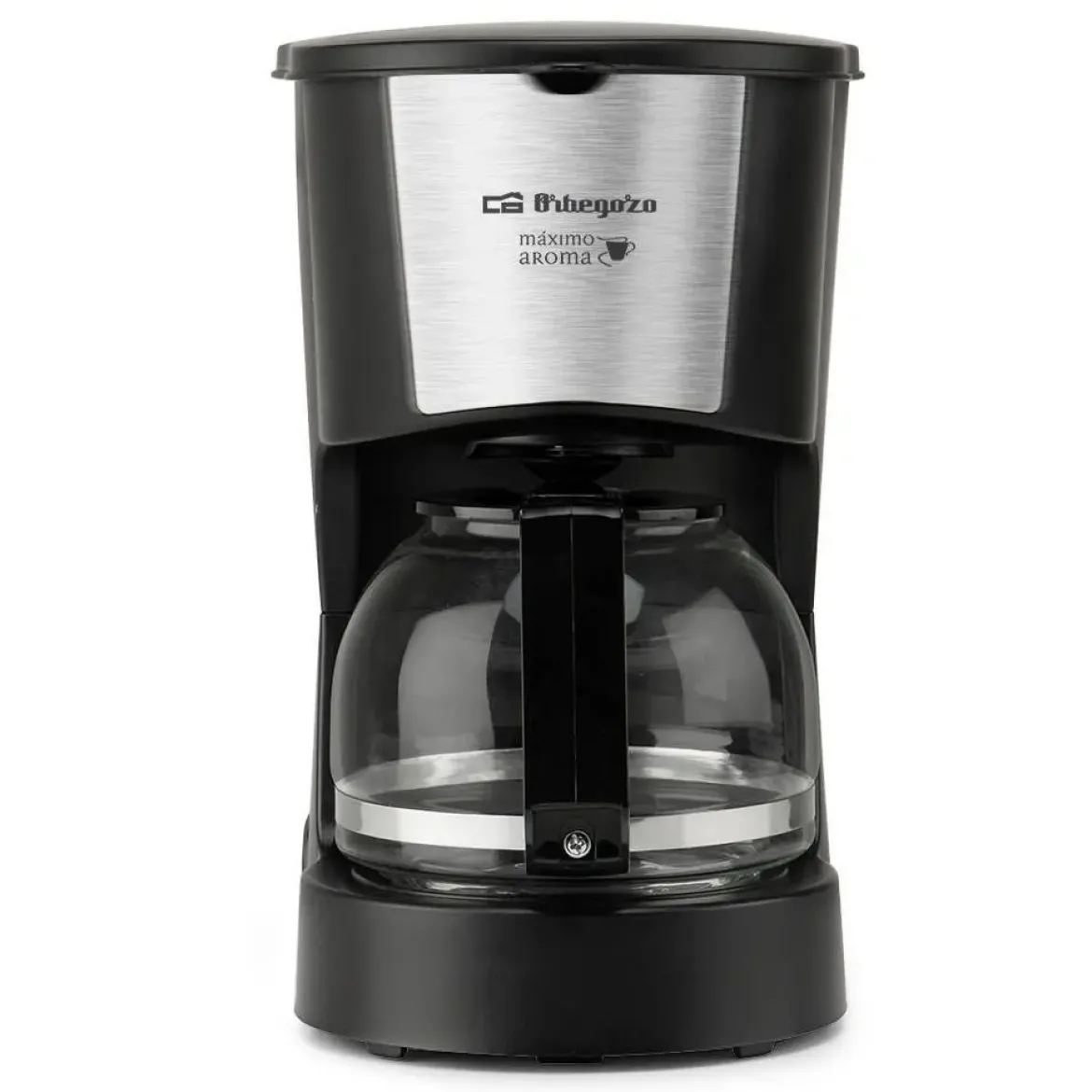Cafetera de Goteo 6 Tazas Acero Inoxidable Negra ORBEGOZO CG4206