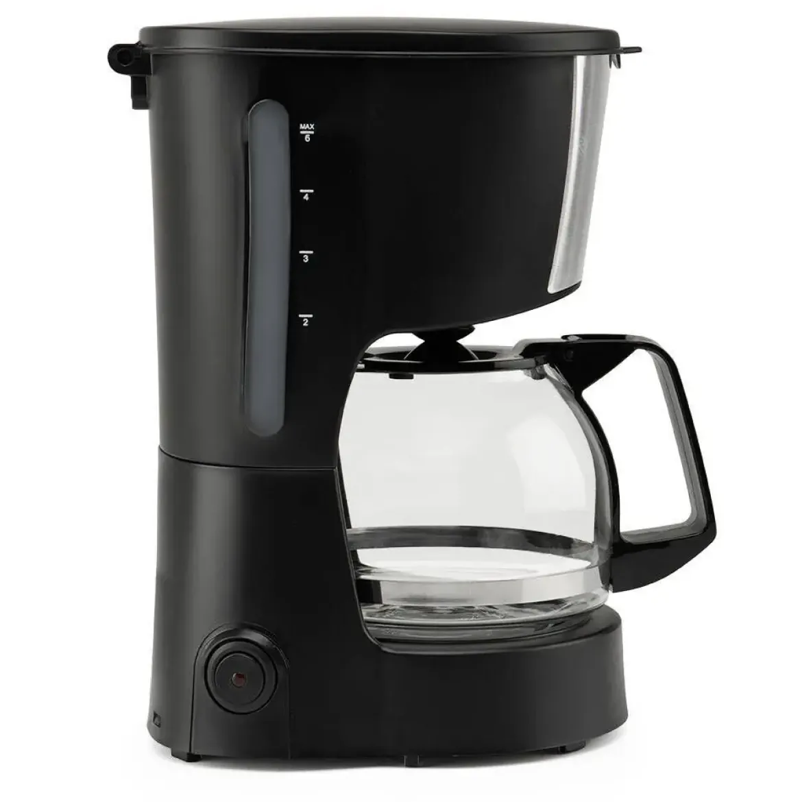 Cafetera de Goteo 6 Tazas Acero Inoxidable Negra ORBEGOZO CG4206
