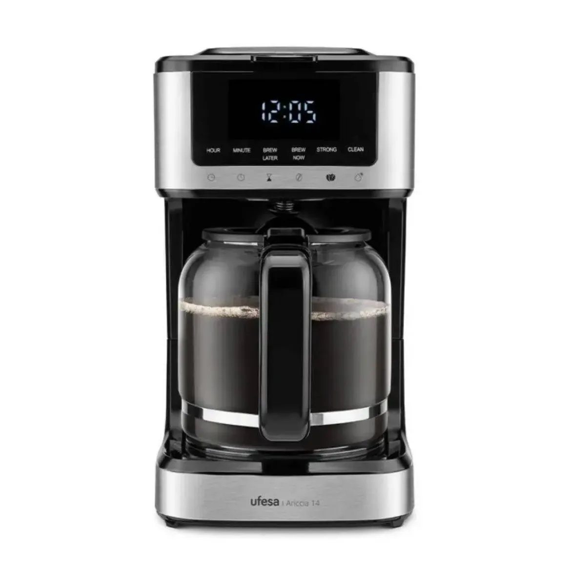 Cafetera de Goteo Ufesa Táctil Programable 14 Tazas Acero Inox ARICCIA14