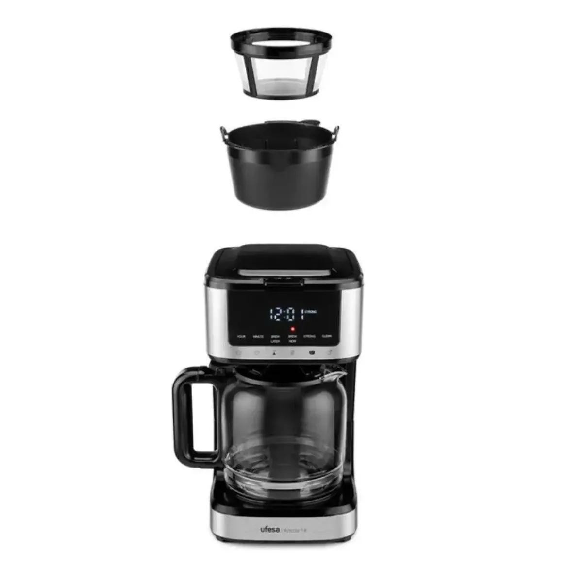 Cafetera de Goteo Ufesa Táctil Programable 14 Tazas Acero Inox ARICCIA14