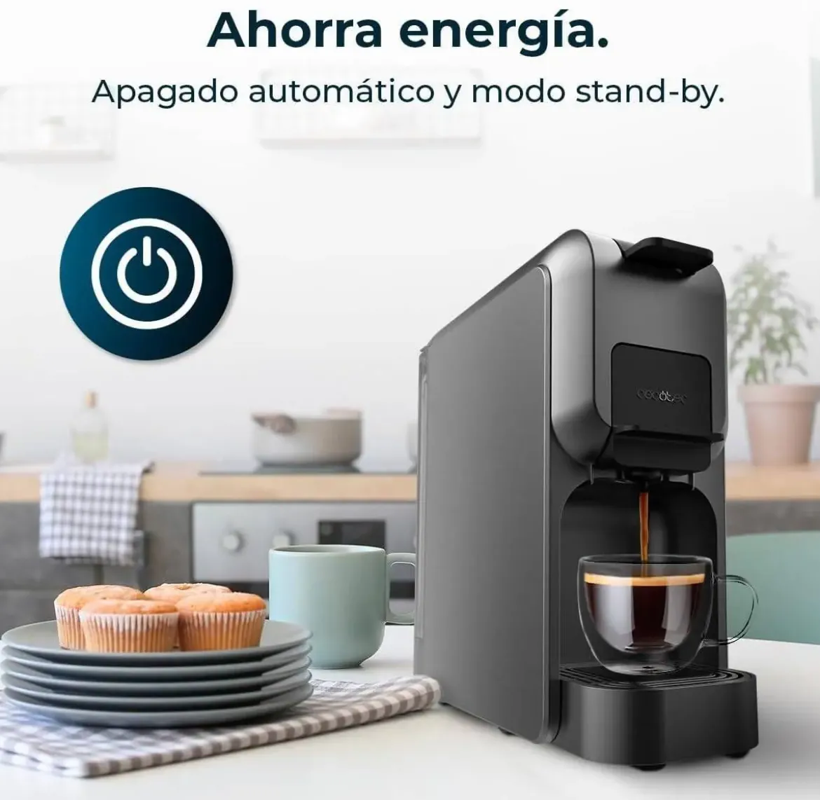 Cafetera Espresso Compacta Black con 20 Bares FREESTYLE 1851