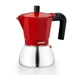 Cafetera Inducción 6 Tazas Roja MONIX M863106