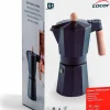 Cafetera Italiana Lacor Trento 9 Tazas Negra 62048