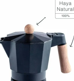 Cafetera Italiana Lacor Trento 9 Tazas Negra 62048