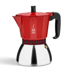 Cafetera Italiana 9 Tazas Inducción Roja BRA DELUXE A170619