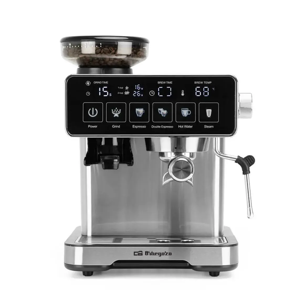 Cafetera Orbegozo Semiautomática 20 Bares con Molinillo Integrado EX8000
