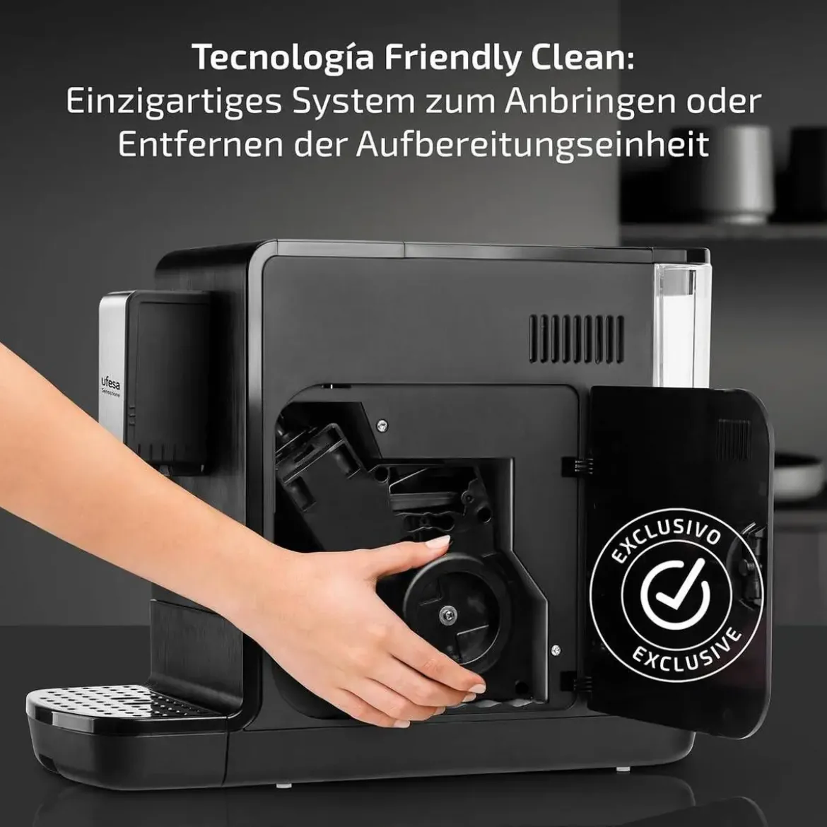Cafetera Superautomática UFESA Sensazione 20 Bares Molinillo Integrado CMAB200