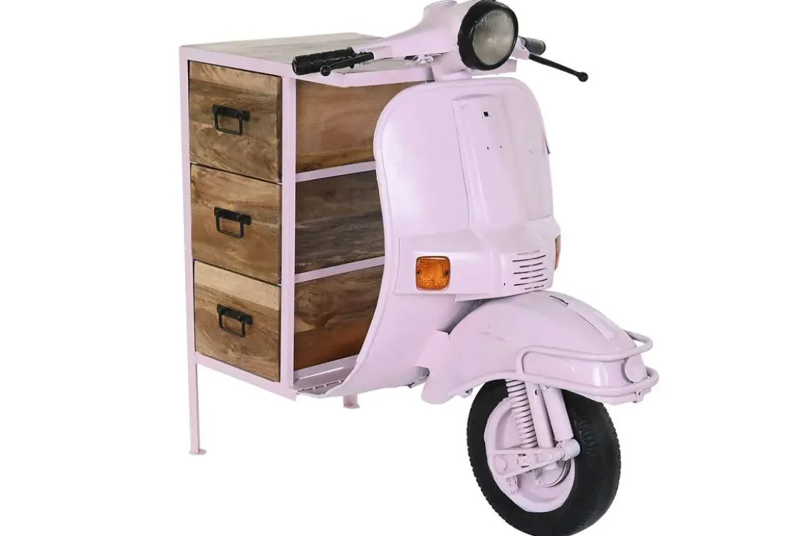 Cajonera Decorativa de Metal y Mango Moto Vespa MB-205013