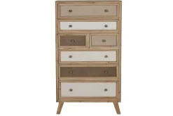 Cajonera de Madera de Abeto con 7 Cajones de Lino MB-216620