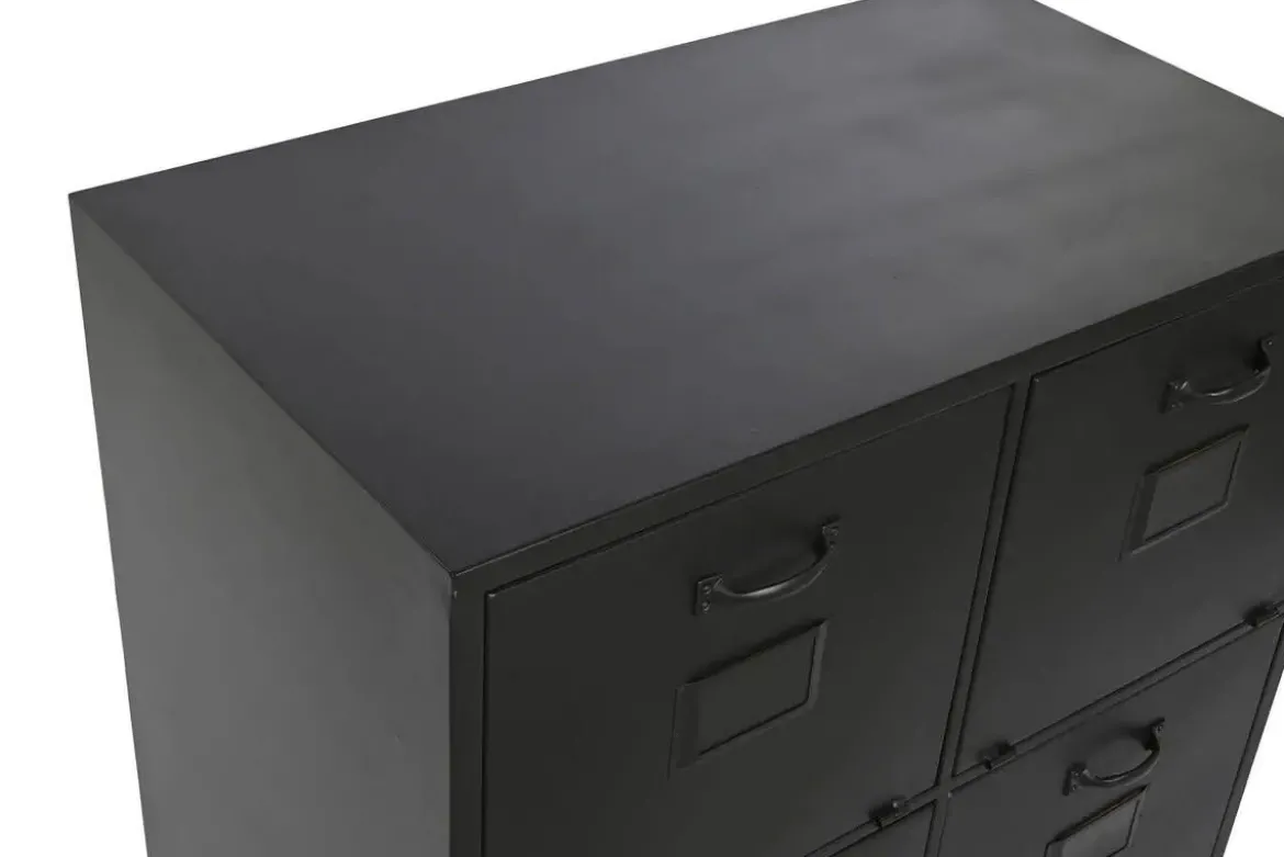 Cajonera Metálica de 4 Cajones Color Negro MB-209230
