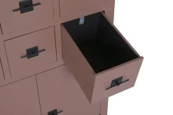 Cajonera Oriental de Madera Abeto con 6 Cajones Moka MB-230817