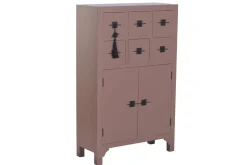 Cajonera Oriental de Madera Abeto con 6 Cajones Moka MB-230817