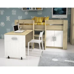 Cama Block con Armario y Mesa de Estudio DONALD