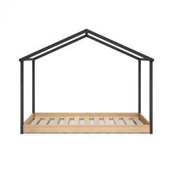 Cama Cabaña Infantil de Madera color Antracita ARTHUR