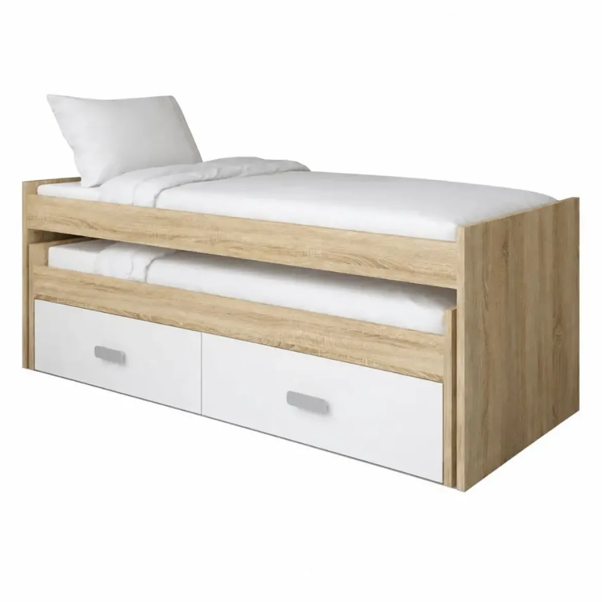Cama Compacta con 2 Cajones color Blanco CHAMPION