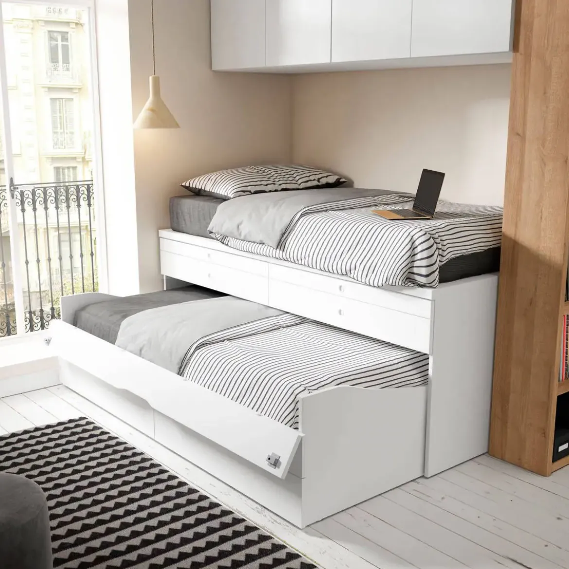 Cama Compacta Juvenil con 2 Cajones ADAPT Serie 1 STUDY+CONFORT