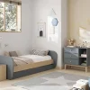 Cama con Cajón de Arrastre de color Verde ESTEBAN