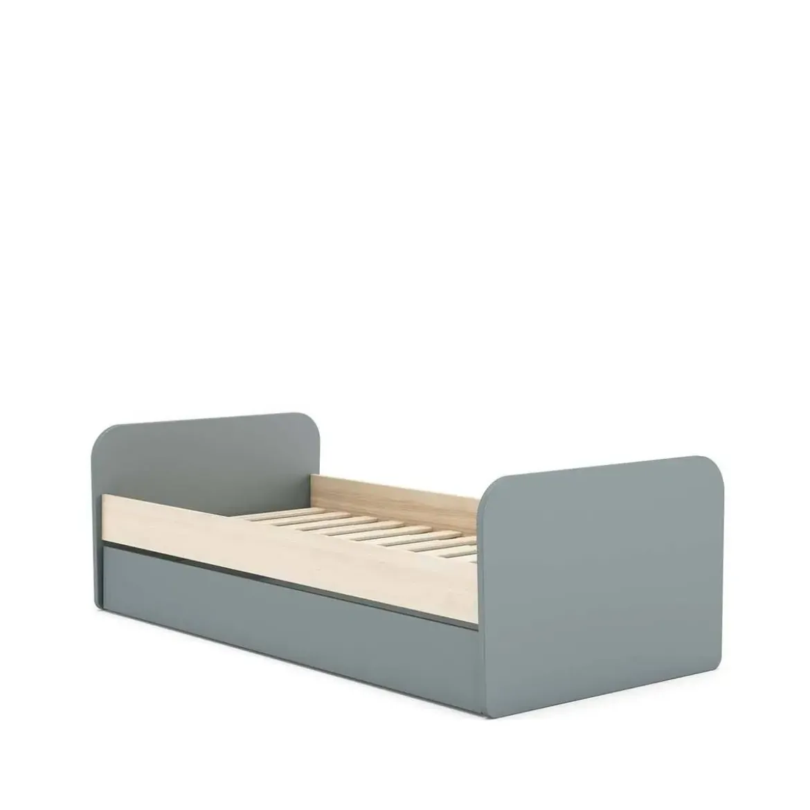 Cama con Cajón de Arrastre de color Verde ESTEBAN