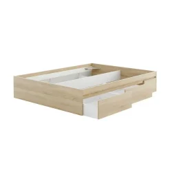 Cama con 4 cajones color roble canadian 006088F