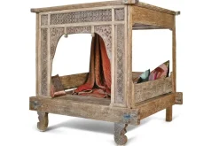 Cama con Dosel de Madera Caobilla 160x206 cm MB-213839