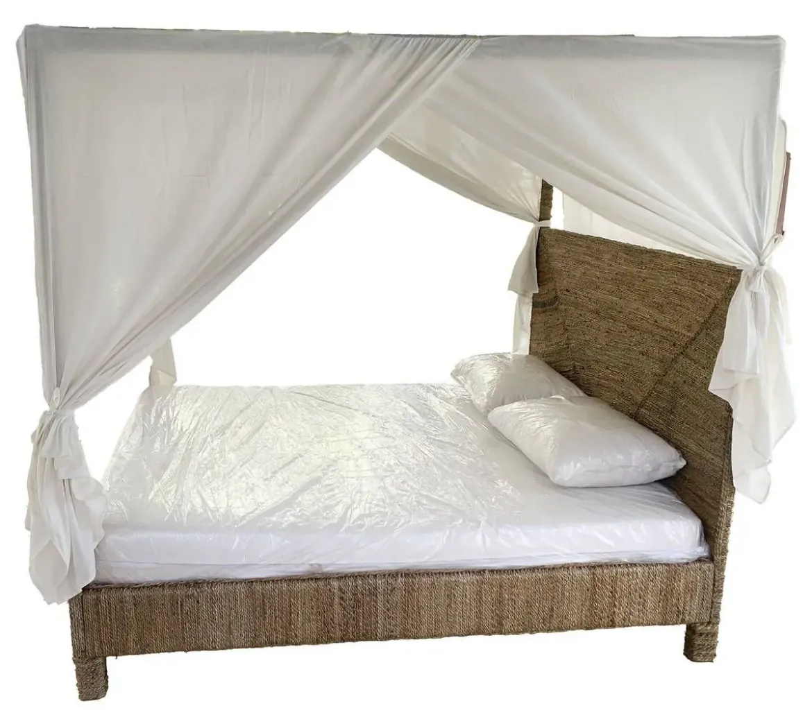 Cama de Fibra de Banana y Madera de Teca MB-220068