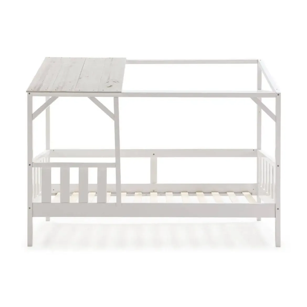 Cama Infantil con diseño Cabaña color Blanco AMON