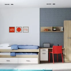 Cama Nido Compacta con 2 Cajones DONALD