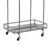 Camarera de Metal con 2 Bandejas Plata