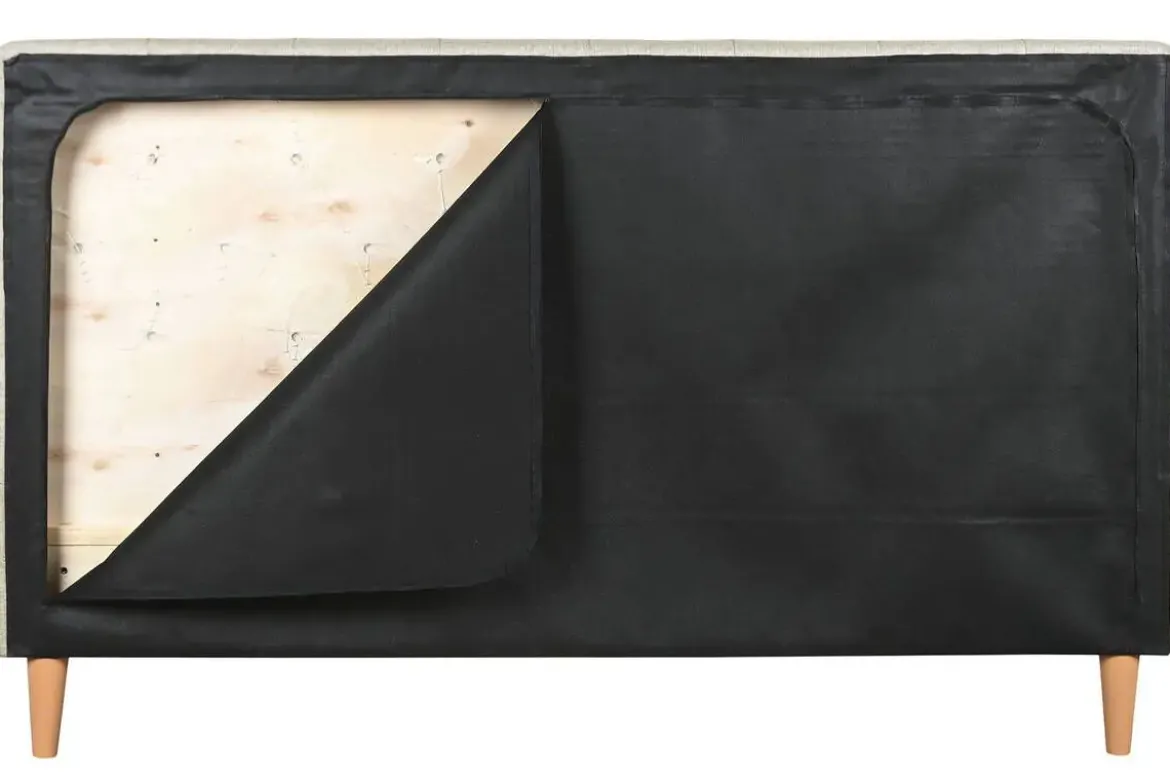 Cama Tapizada con Cabecero Acolchado en Poliéster MB-222041