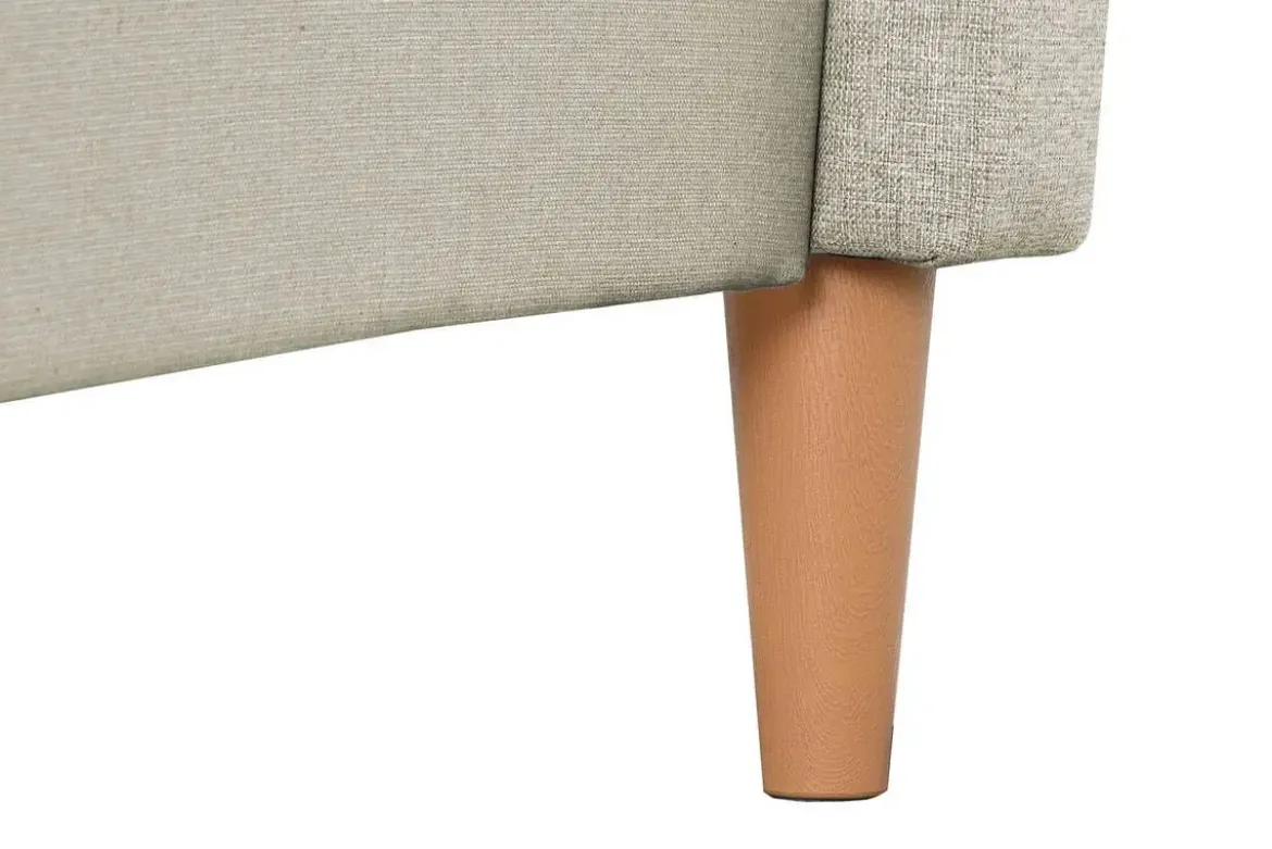 Cama Tapizada con Cabecero Acolchado en Poliéster MB-222041