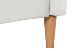Cama Tapizada con Cabecero Acolchado en Poliéster Blanco MB-222042