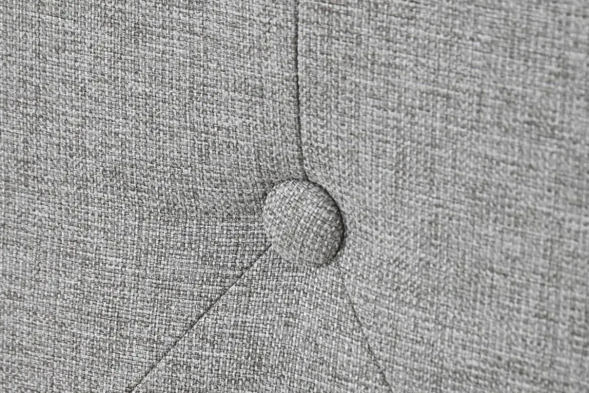 Cama Tapizada con Cabecero Acolchado en Poliéster Gris MB-222043