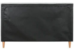 Cama Tapizada con Cabecero Acolchado en Poliéster Gris MB-222043