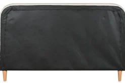 Cama Tapizada con Cabecero Acolchado en Poliéster Gris MB-222044