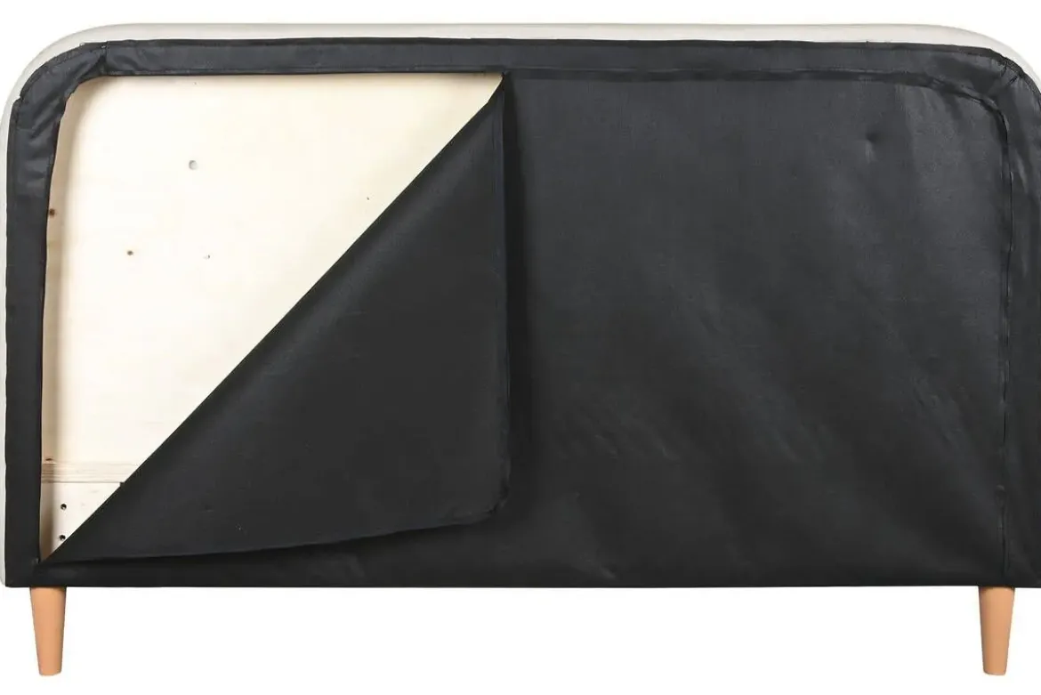 Cama Tapizada con Cabecero Acolchado en Poliéster Gris MB-222044