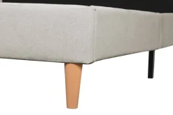 Cama Tapizada con Cabecero Acolchado en Poliéster Gris MB-222044