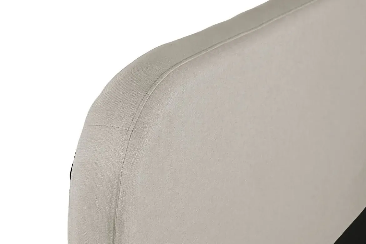 Cama Tapizada con Cabecero Acolchado en Poliéster Gris MB-222044