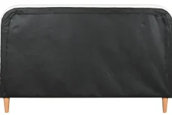 Cama Tapizada con Cabecero Acolchado en Poliéster Beige MB-222045