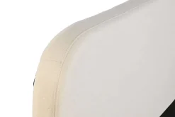 Cama Tapizada con Cabecero Acolchado en Poliéster Beige MB-222045