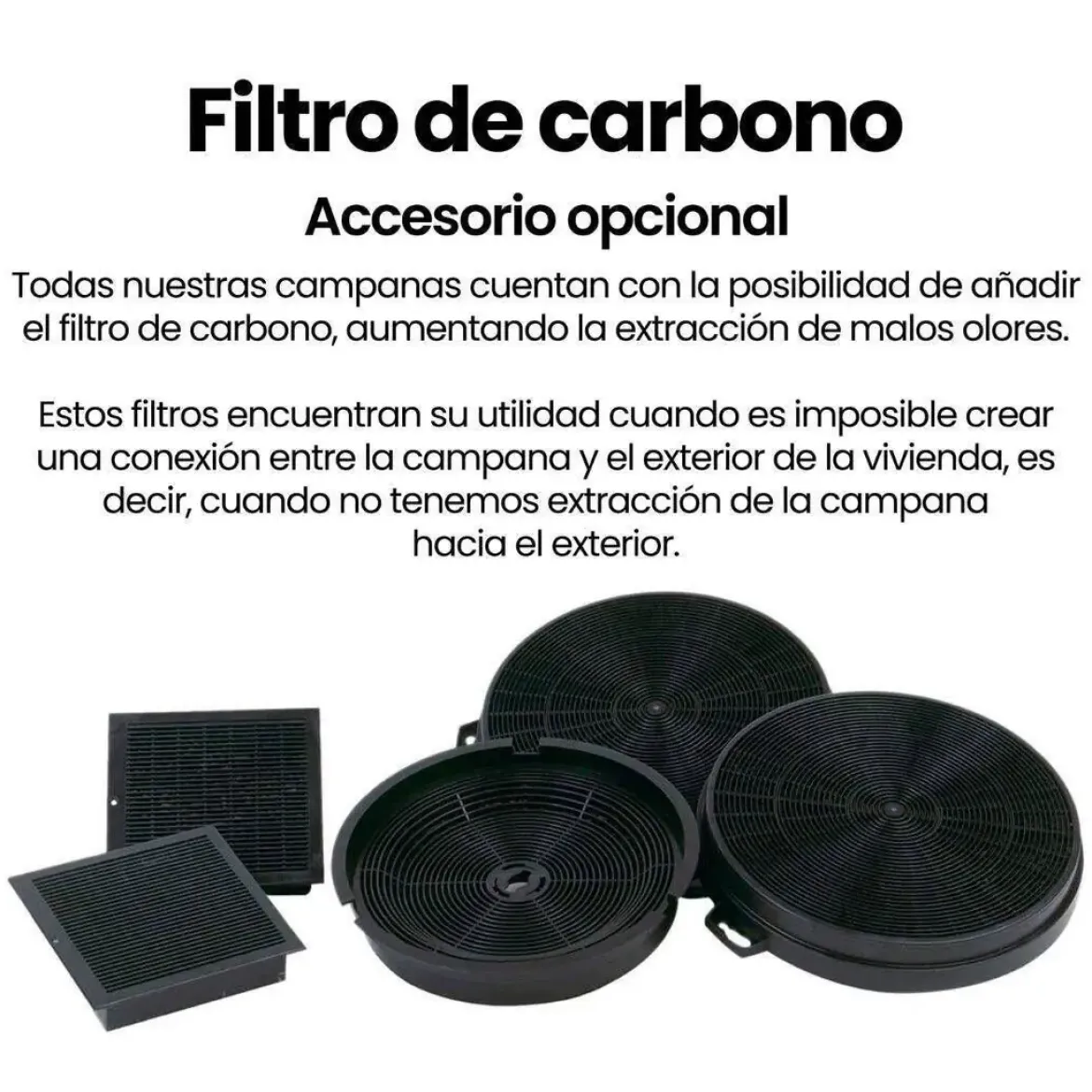 Campana Decorativa Infiniton Cristal Negro 60 cm A++ CMPTRALN68R
