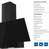 Campana extractora Cata Juno inclinada cristal negro 6 velocidades táctil 02059700