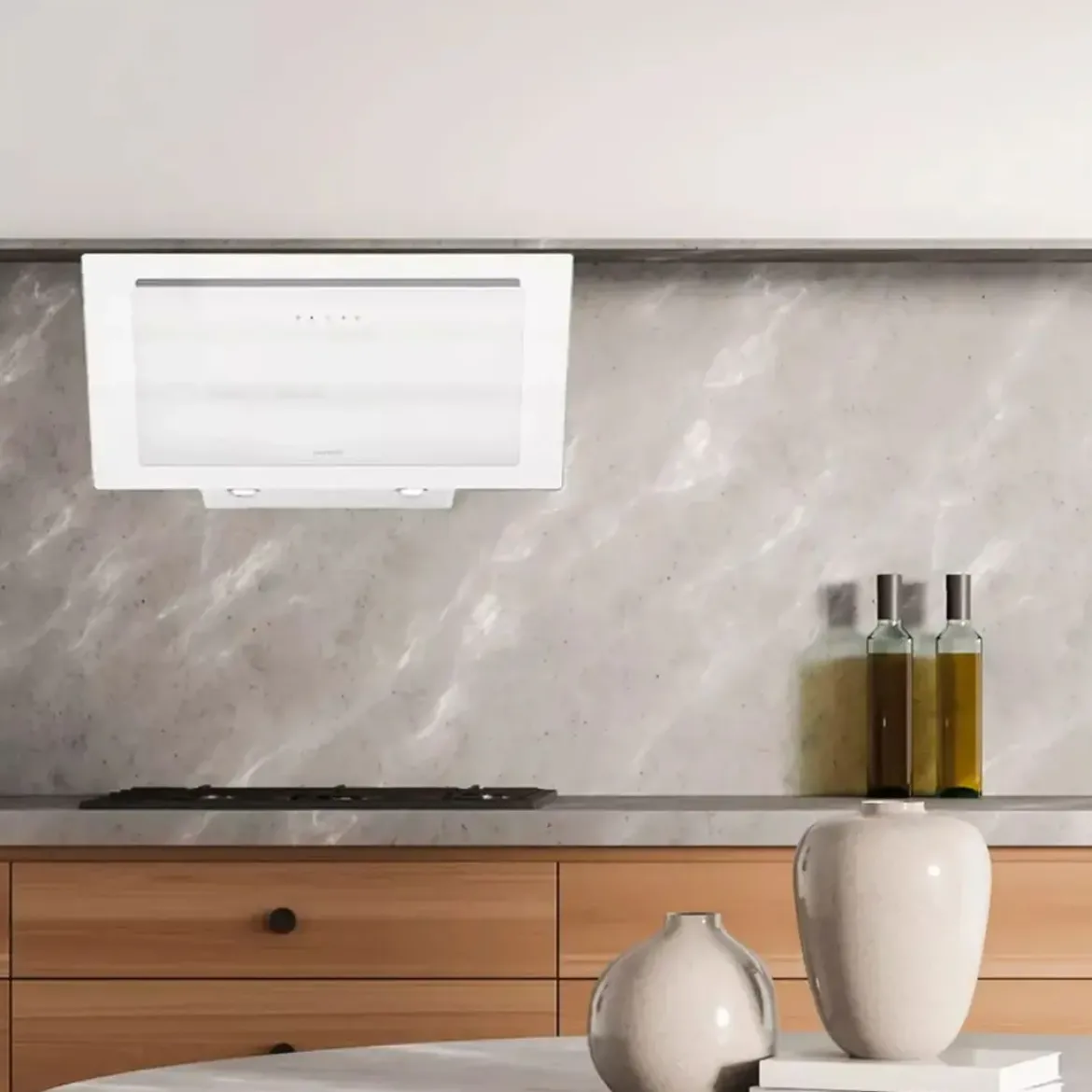 Campana Extractora INFINITON Perimetral 90 cm Cristal Blanco CMPTRAL-BL94