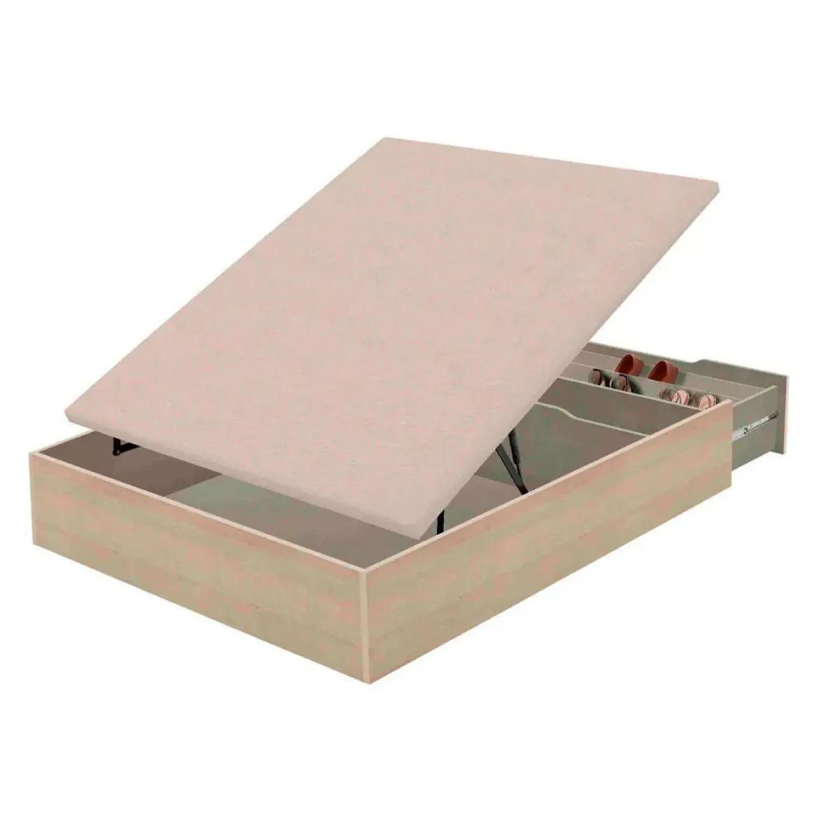 Canapé Abatible con Zapatero Madera 25 FLEX Natural de 150x190 cm