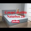 Canapé Abatible Naturbox 2.0 PLUS Blanco 105x200 PIKOLINAP11547