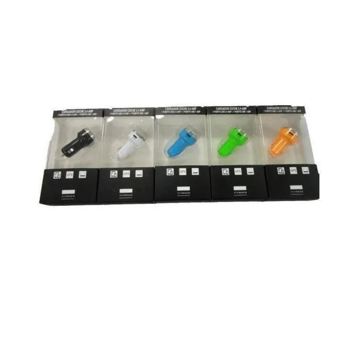 Cargador para coche 3.4A 2 Puertos 76815 vivanco