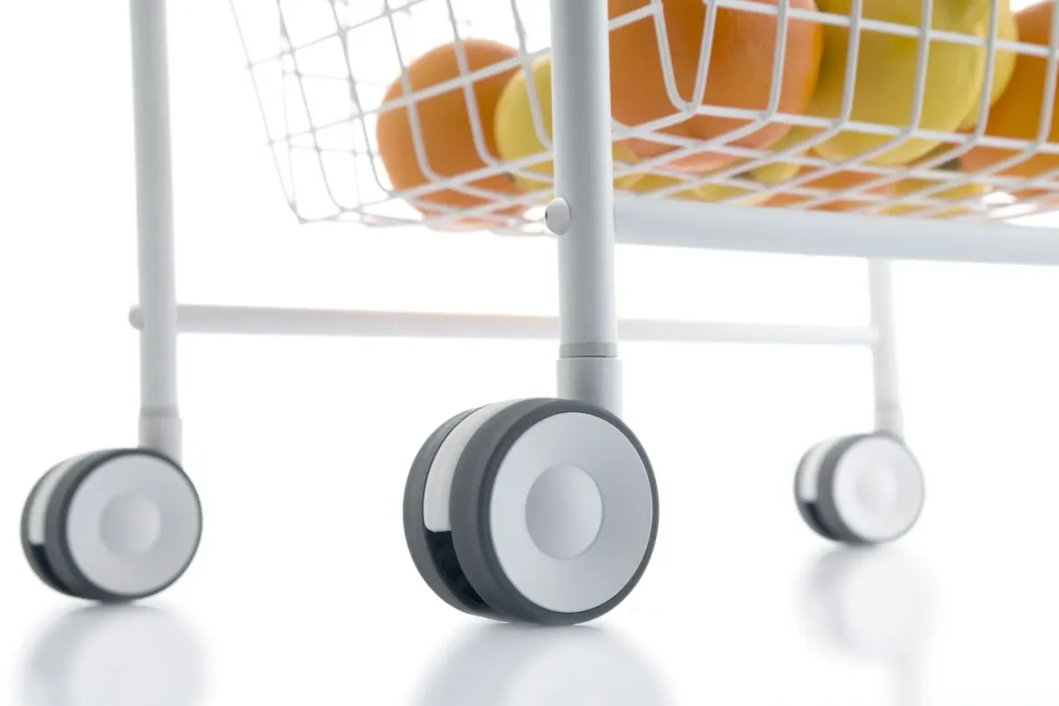 Carrito de Cocina de Acero Inoxidable y Madera Color Blanco-Haya A000420
