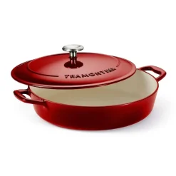 Cazuela Baja de Hierro Fundido Esmaltado Roja 30 cm TRAMONTINA 31700207
